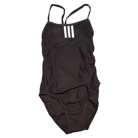 Adidas Solid C Back Infinitex One Piece Swimsuit